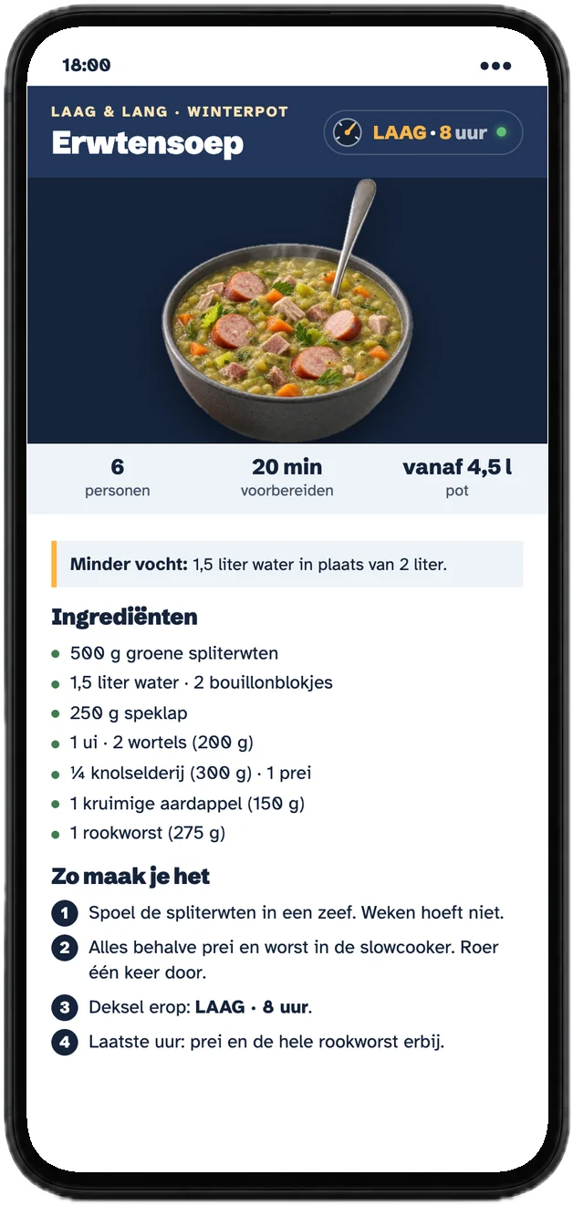 Receptpagina erwtensoep